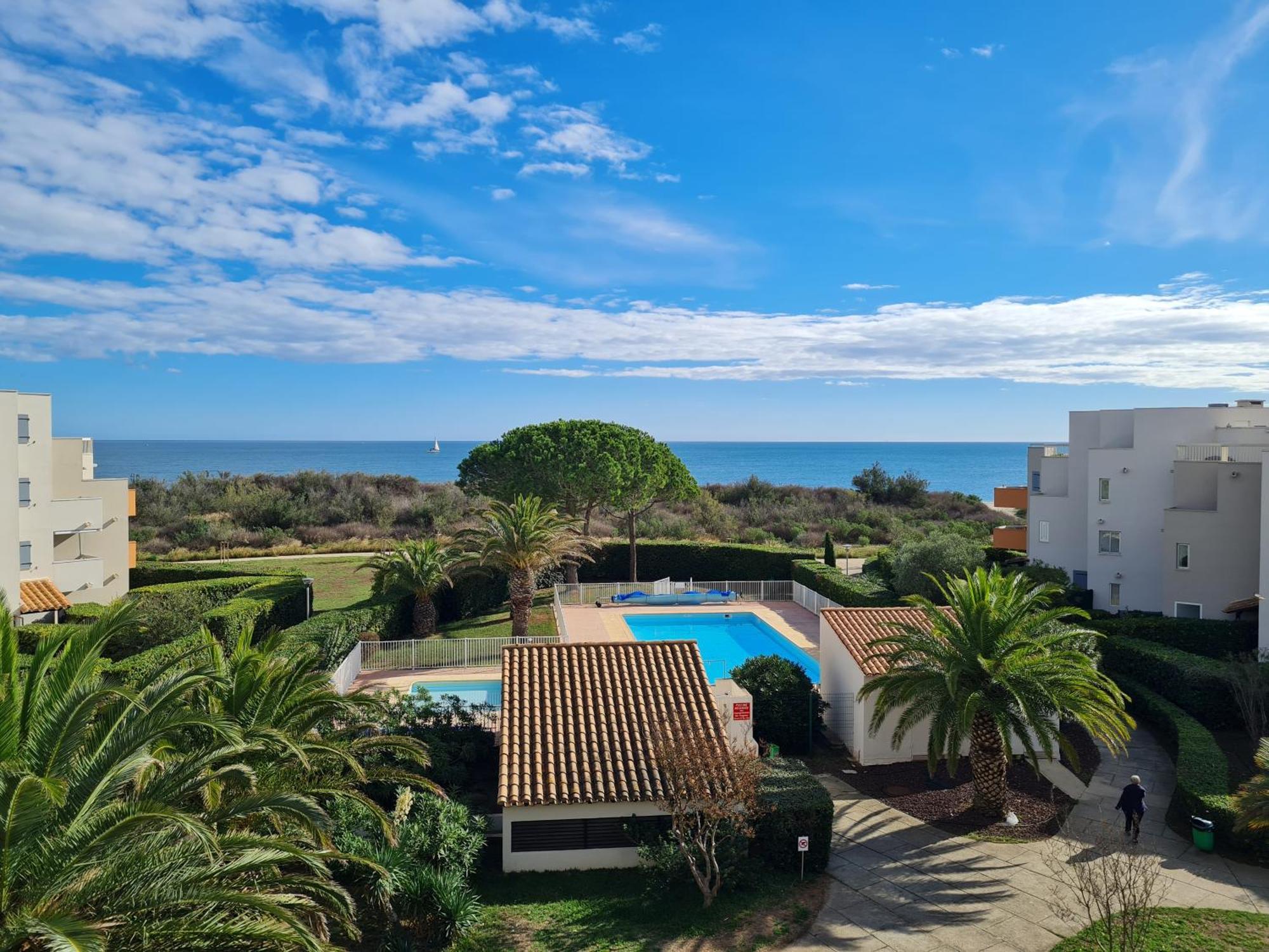 Magnifique Vue Mer Pour Ce T2 Avec Piscine Сен-Сиприен Экстерьер фото